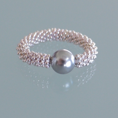 Bague perle sale fantaisie