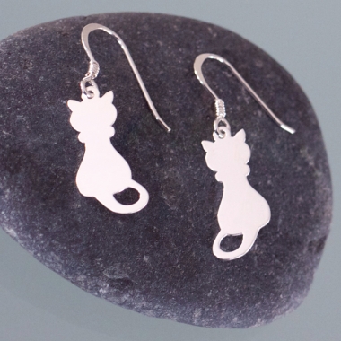 Boucles D Oreille Chat En Argent Massif Nologo Bijoux Boucles D Oreille Chat En Argent Massif Nologo Bijoux